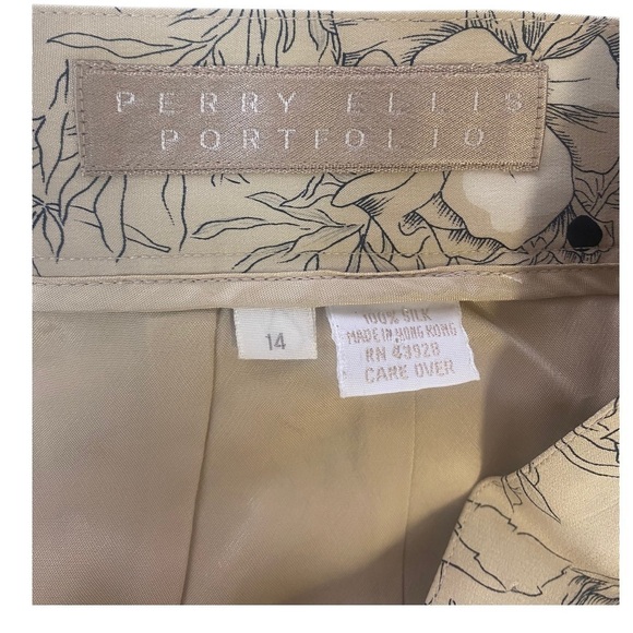 PERRY Ellis Portfolio Vintage Silk Skirt - Picture 3 of 3